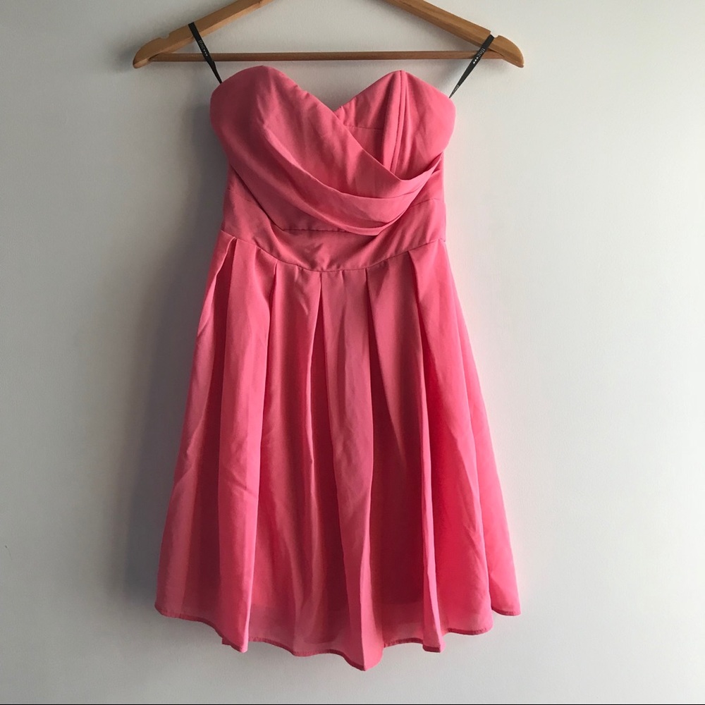 Strapless pink dress from ASOS